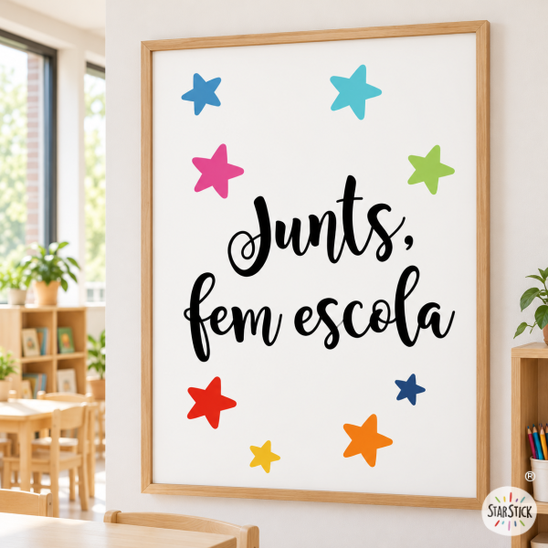 Làmina decorativa per a centres educatius - Junts fem escola