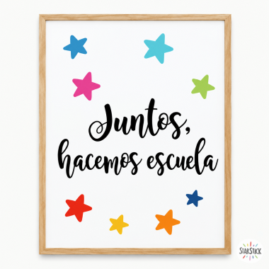 Làmina decorativa per a centres educatius - Junts fem escola