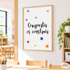 Lámina decorativa para centros educativos - Compartir es construir
