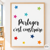 Làmina decorativa per a centres educatius - Compartir és construir
