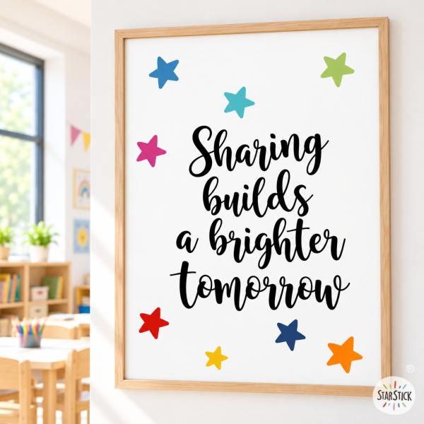 Decorative Print for Educational Centres - Sharing Is Building