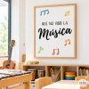 Lámina educativa - Que no pare la música - Decoración para centros educativos