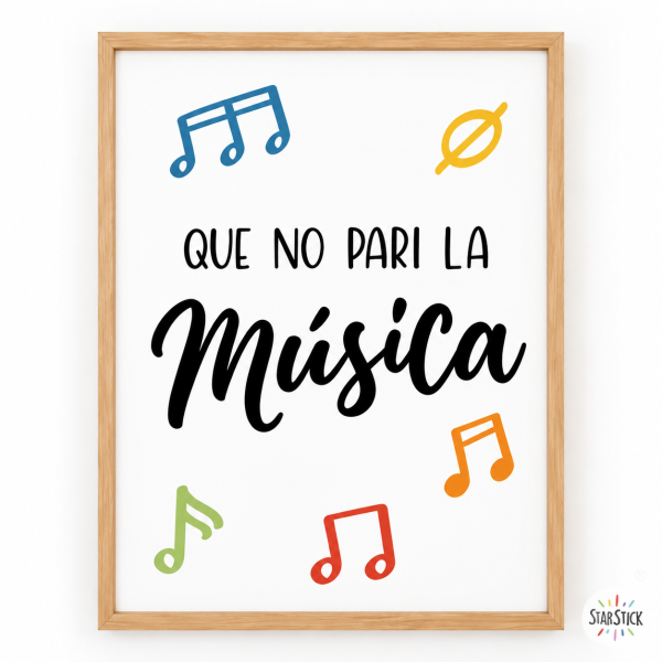 Affiche éducative - Que la musique ne s’arrête jamais - Décoration pour établissements éducatifs