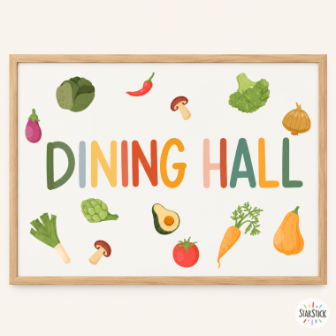 Affiche décorative pour cantines scolaires - Décoration pour enfants