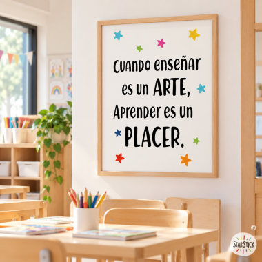 Làmina decorativa - Quan ensenyar és un art, aprendre és un plaer