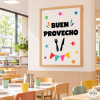 Cuadro decorativo para comedores escolares - Buen provecho