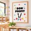 Tableau décoratif pour cantines scolaires - Bon appétit