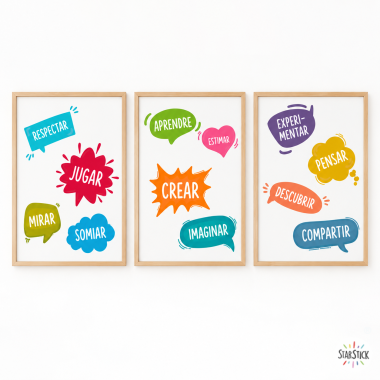 Pack de 3 affiches pour décorer les écoles et instituts - Bulles de motivation