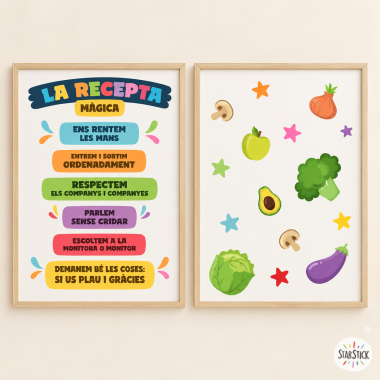 The magic recipe - Pack of 2 sheets for school canteen