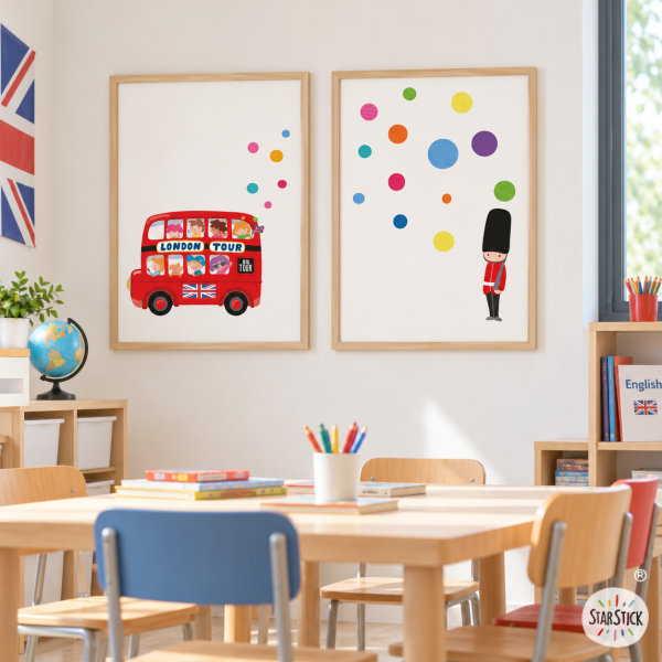 2 Decorative Prints for English Classrooms - London Bus