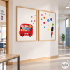 2 láminas decorativas para aulas de inglés - London Bus
