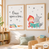 Set of 2 Educational Prints for Schools - Little Red Riding Hood and the Wolf