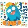 Sticker enfant Monster skater - Stickers amusants et originaux pour les enfants