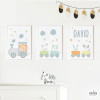 Pack de 3 làmines infantils - Tren bau amb animals