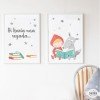 Lot de 2 feuilles déco - Le Petit Chaperon Rouge et le loup + Il était une fois...