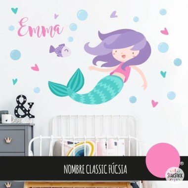 Children's vinyl for mermaid girl - Children's decorative vinyl