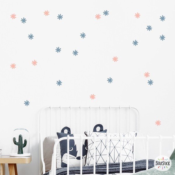 Colored Asterisks stickers. Decoration for children's and youth rooms