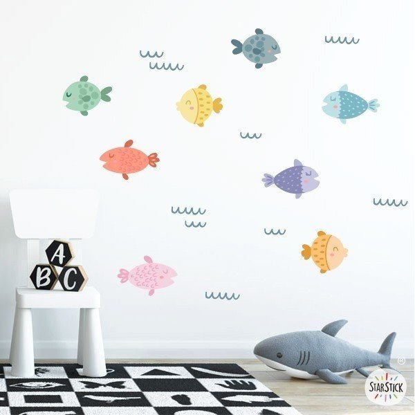 Children's decorative vinyl - Colorful fish - baby vinyl