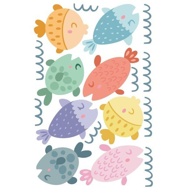 Vinilos infantiles decorativos - Peces de colorines - vinilos bebé