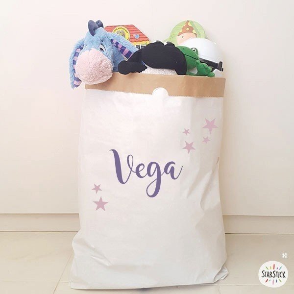 Paper organizer bag - Name with stars