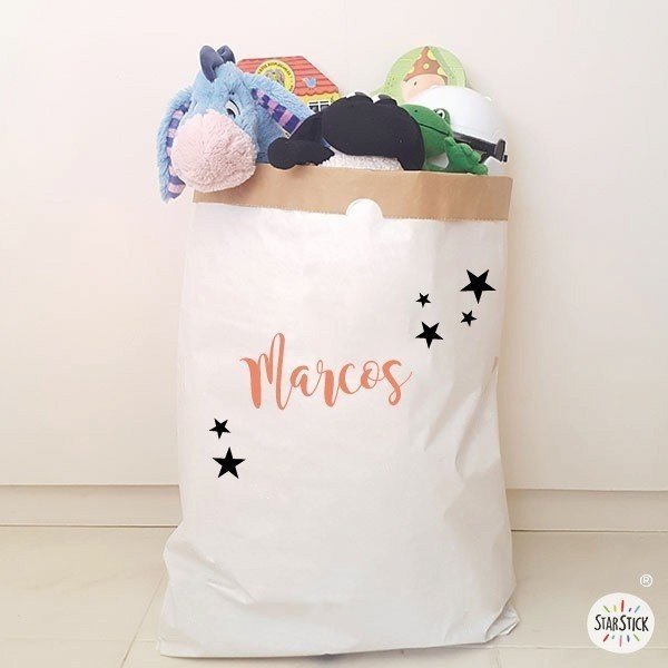 Paper organizer bag - Name with stars