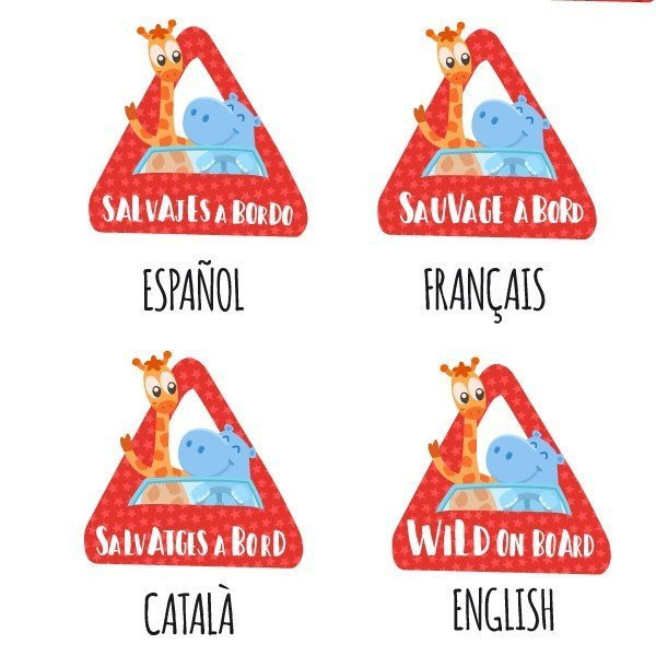 Salvatges a bord - Vinils per a cotxe