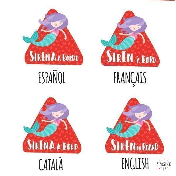 Sirena a bordo –  Bebé a bordo triángulo para coche