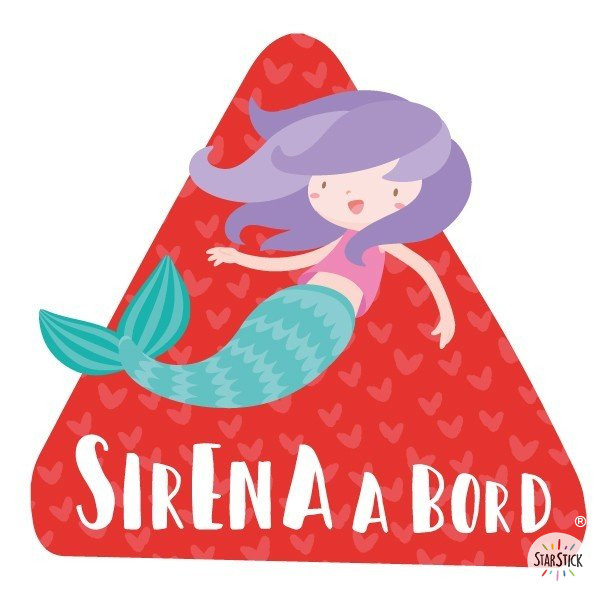 Sirena a bordo –  Bebé a bordo triángulo para coche