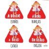 Triangle voiture bébé à bord - Fille et chien à bord - Sticker voiture