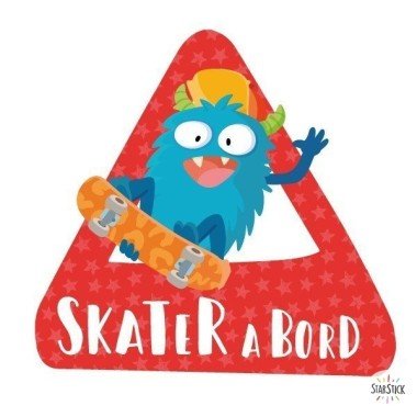 Skater On Board - Baby On Board Car Triangle