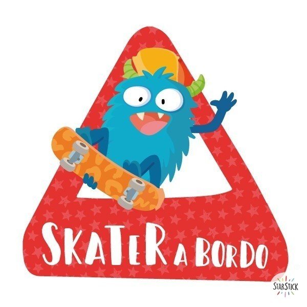 Skater On Board - Baby On Board Car Triangle