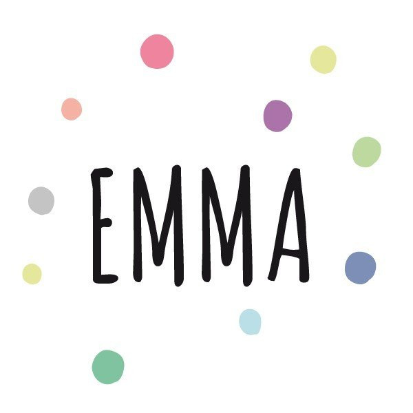 Name with confetti - Customizable vinyl - Name for doors