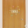 Name with confetti - Customizable vinyl - Name for doors
