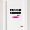 Nom i contrasenya - Vinil personalitzable - Nom per a portes