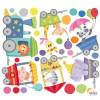 Tren amb animals i confeti - Vinils infantils