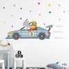 Children's vinyl - Racing car with rhinoceros