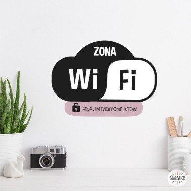 Zone Wifi avec mot de passe personnalisé - Vinyles décoratifs