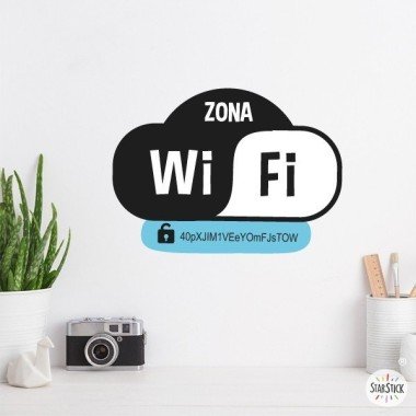 Zona Wifi con contraseña personalizada - Vinilos decorativos