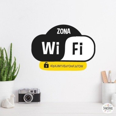 Zona Wifi con contraseña personalizada - Vinilos decorativos