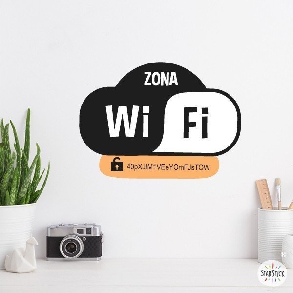 Zone Wifi avec mot de passe personnalisé - Vinyles décoratifs