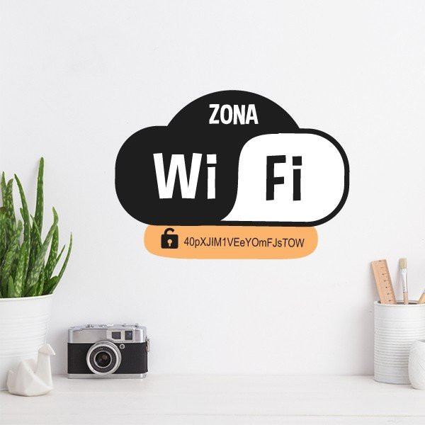 Zone Wifi avec mot de passe personnalisé - Vinyles décoratifs