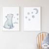 Pack de 2 feuilles décoratives - Ours polaire