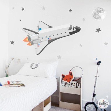 Kids wall sticker Space Shuttle - Children's decorative vinyl