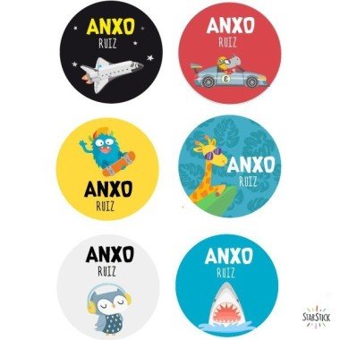 Personalized clothing labels. Large Round - Model 14