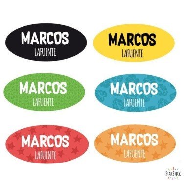 Personalized clothing labels. Medium oval - Model 18