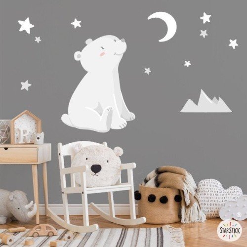 Vinilos decorativos para bebé – Oso polar