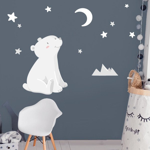 Vinilos decorativos para bebé – Oso polar