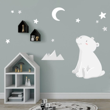 Stickers Pour Bebe Ours Blanc
