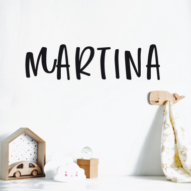 Sticker décoratif personnalisé style Modern avec prénom pour mur de chambre bébé, enfant ou ado.