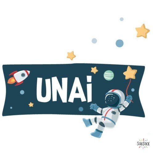 Astronaut, space mission - Name for doors. Children's vinyl